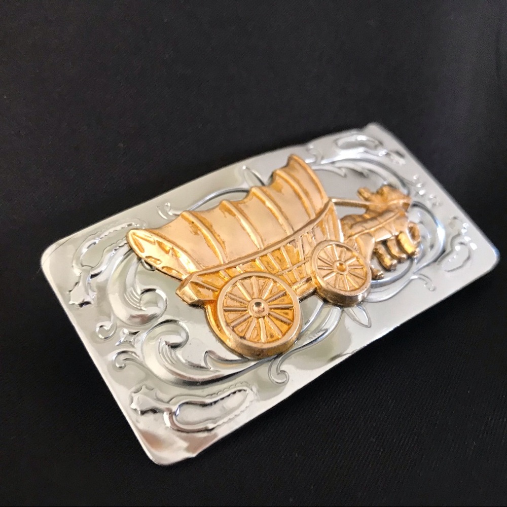 Vintage prairie belt buckle silver brass western Vogue fall 2025